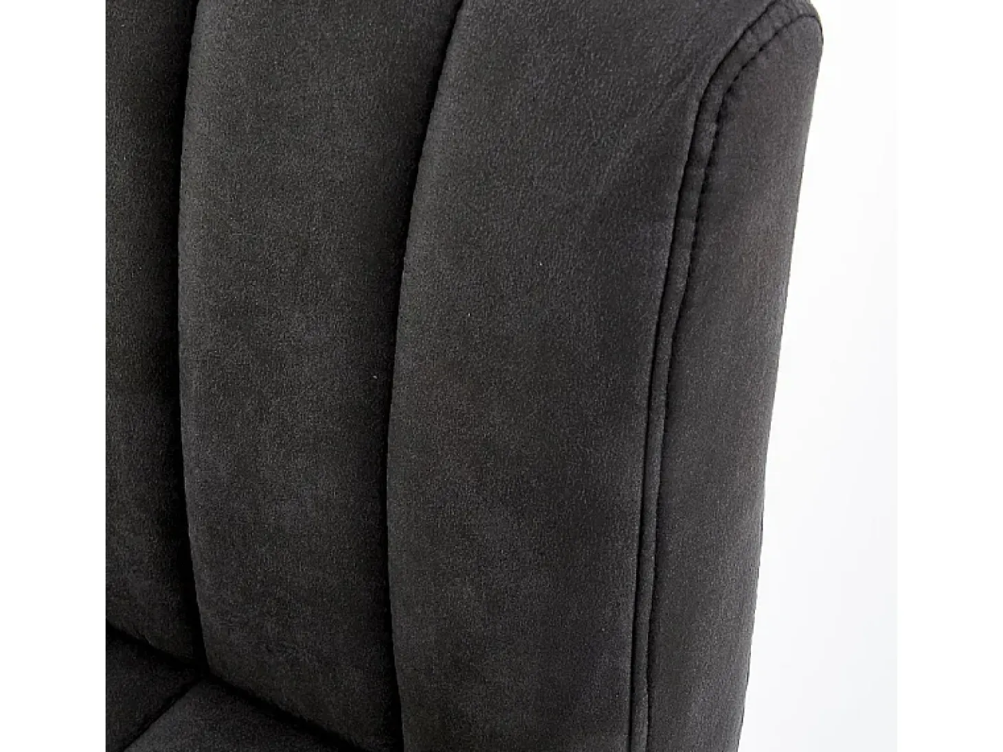 Taburete de bar gris oscuro de diseño contemporáneo con estructura de acero LEEDS negro