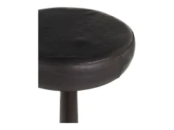 Taburete de bar Jibel de cuero negro y metal