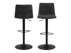 Taburete de bar Kimmy gris, negro.
