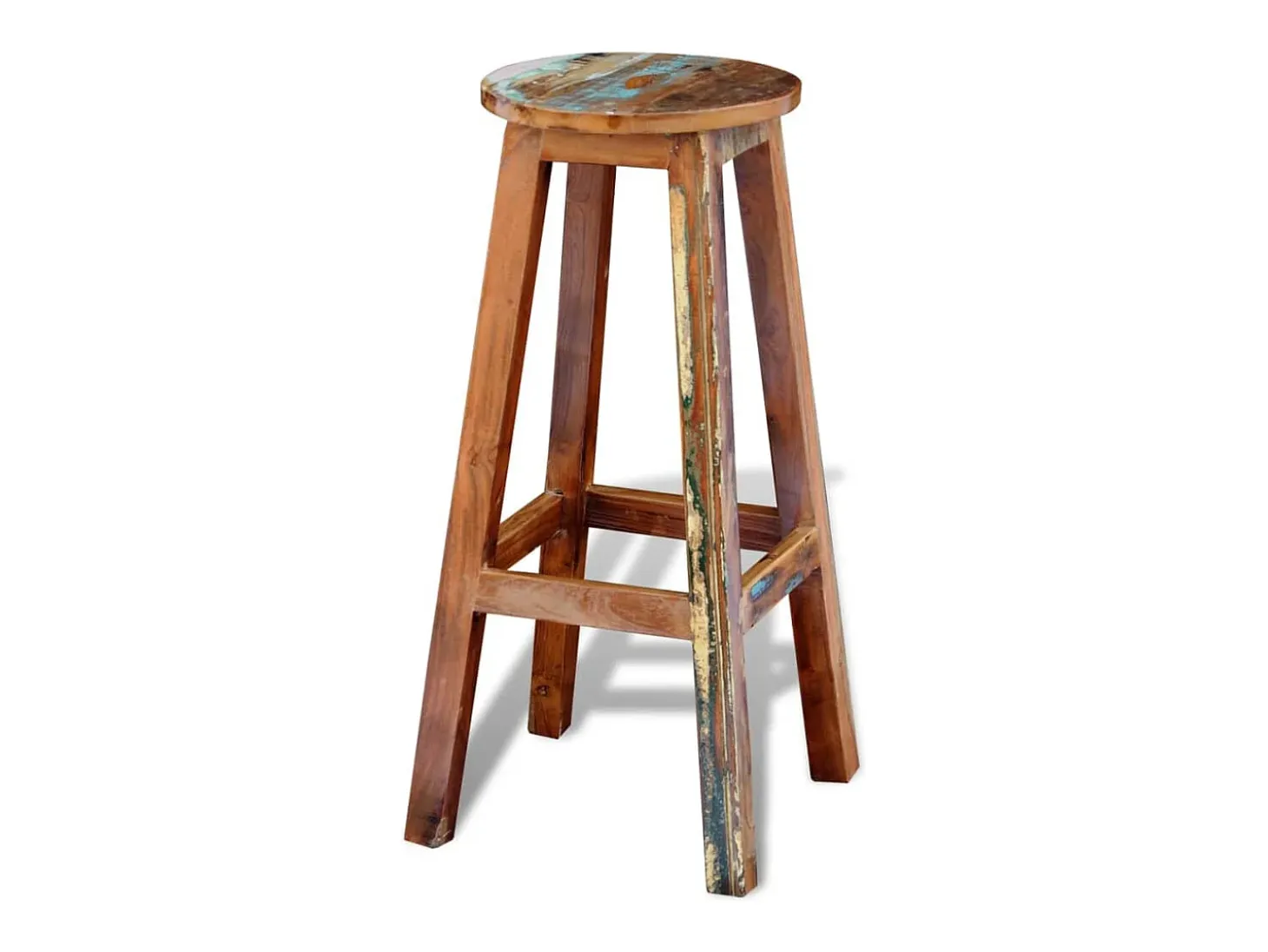 Taburete de bar madera maciza reciclada