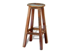 Taburete de bar madera maciza reciclada