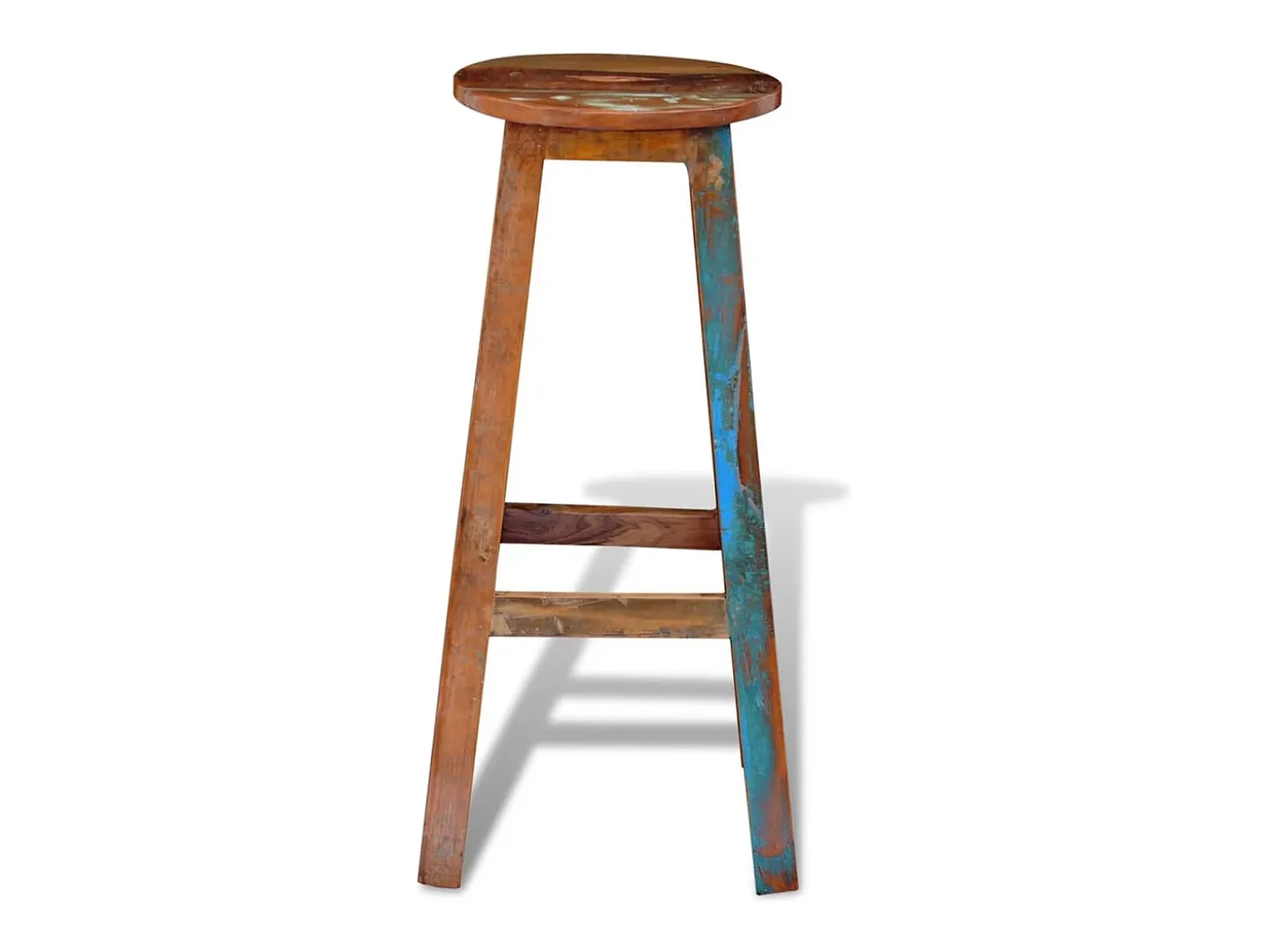 Taburete de bar madera maciza reciclada