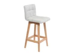 Taburete de bar madera y gris perla 65cm lote de 2 KLARIS