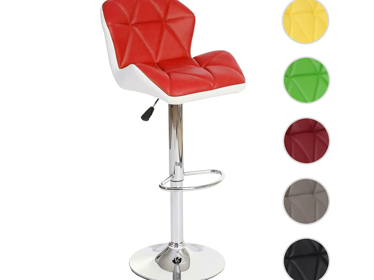 Taburete de bar MCW-A92, rojo