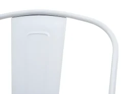 Taburete de bar MCW-A73 incl. asiento de madera, blanco