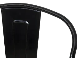 Taburete de bar MCW-A73 incl. asiento de madera, negro