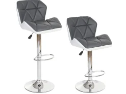Taburete de bar MCW-A92 (set de 2), gris
