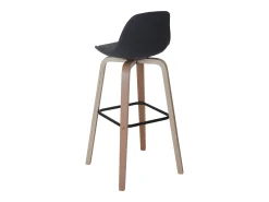 Taburete de bar MCW-A89 (set de 2), textil, gris oscuro