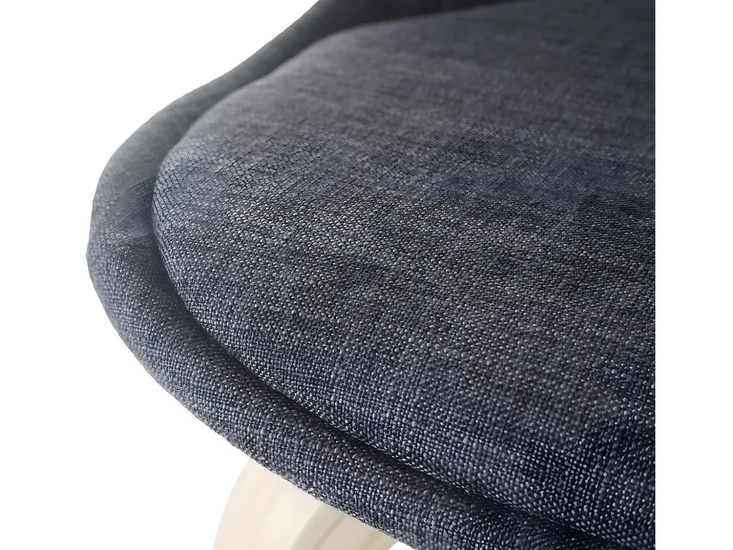 Taburete de bar MCW-A89 (set de 2), textil, gris oscuro