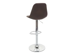 Taburete de bar MCW-A67 (set de 2), vintage marrón oscuro, textil