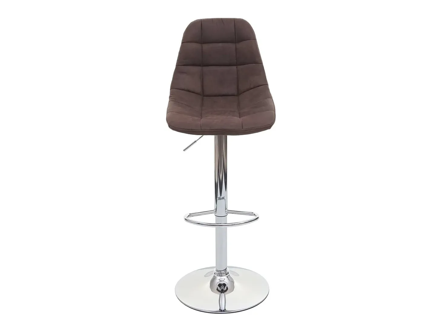 Taburete de bar MCW-A67 (set de 2), vintage marrón oscuro, textil