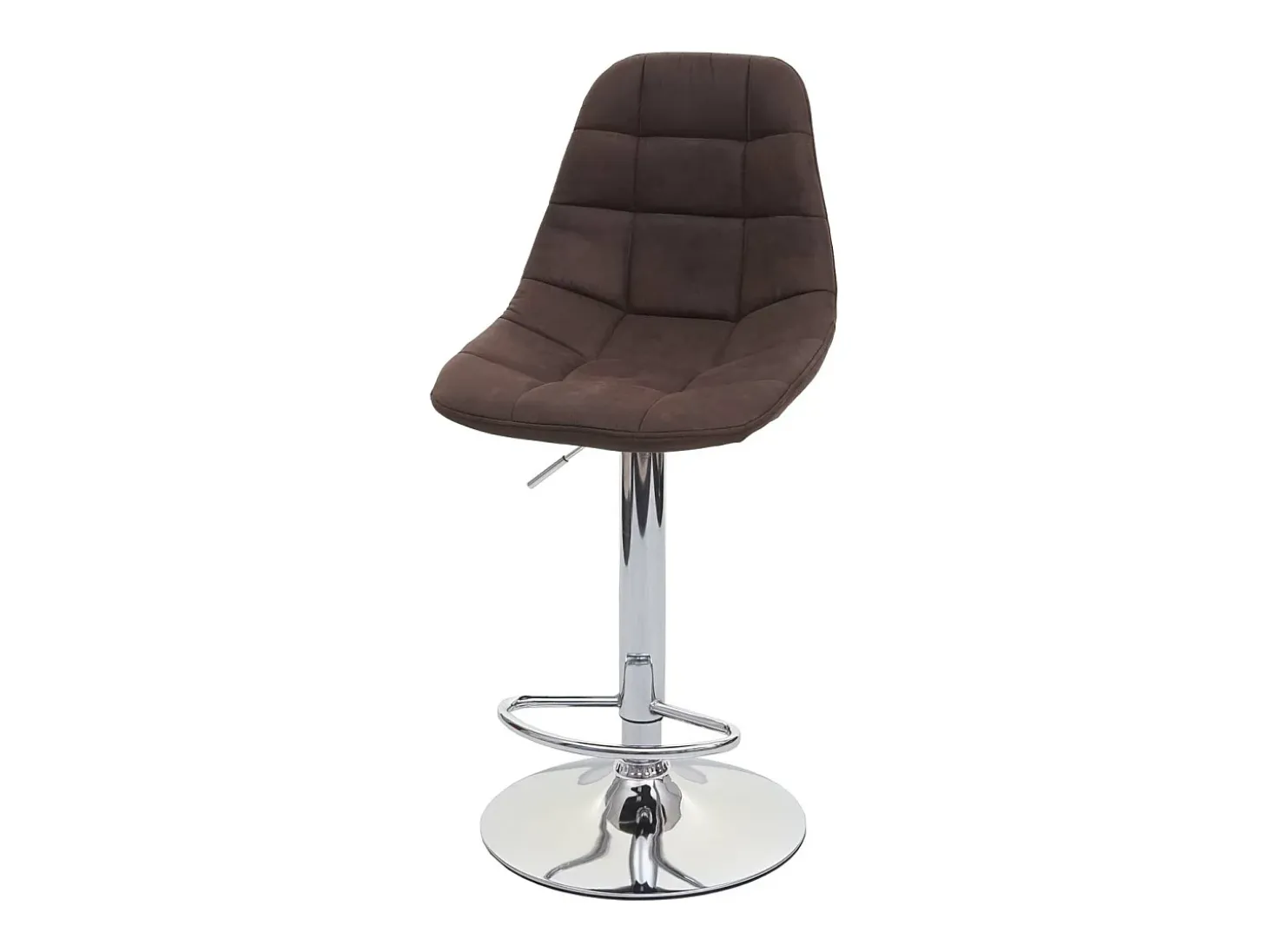 Taburete de bar MCW-A67 (set de 2), vintage marrón oscuro, textil