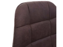 Taburete de bar MCW-A67 (set de 2), vintage marrón oscuro, textil