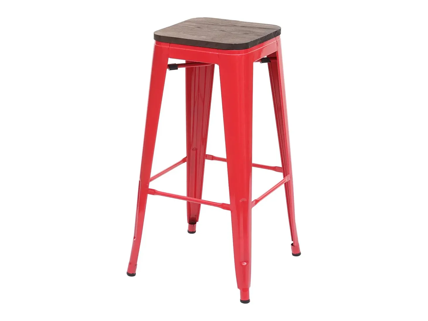 Taburete de bar MCW-A73 (set de 2), rojo