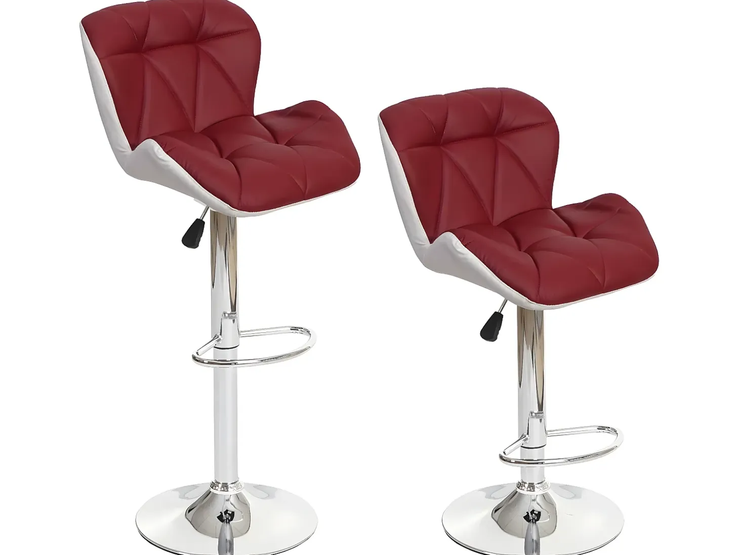 Taburete de bar MCW-A92 (set de 2), burdeos