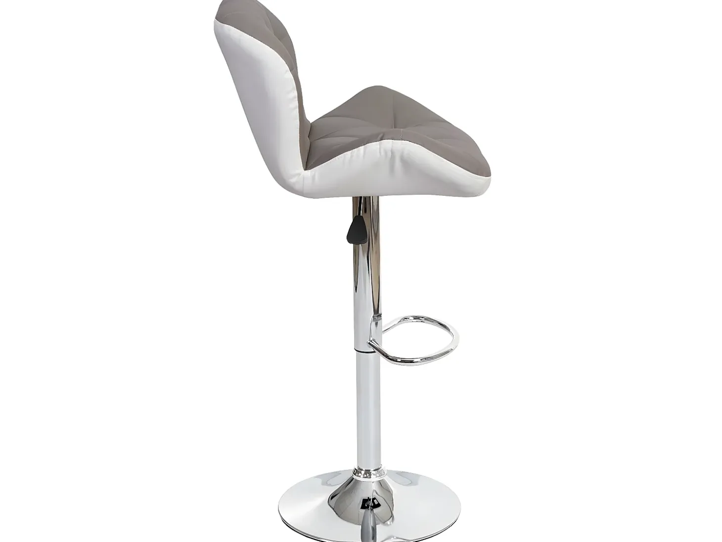Taburete de bar MCW-A92 (set de 2), gris topo