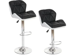 Taburete de bar MCW-A92 (set de 2), negro