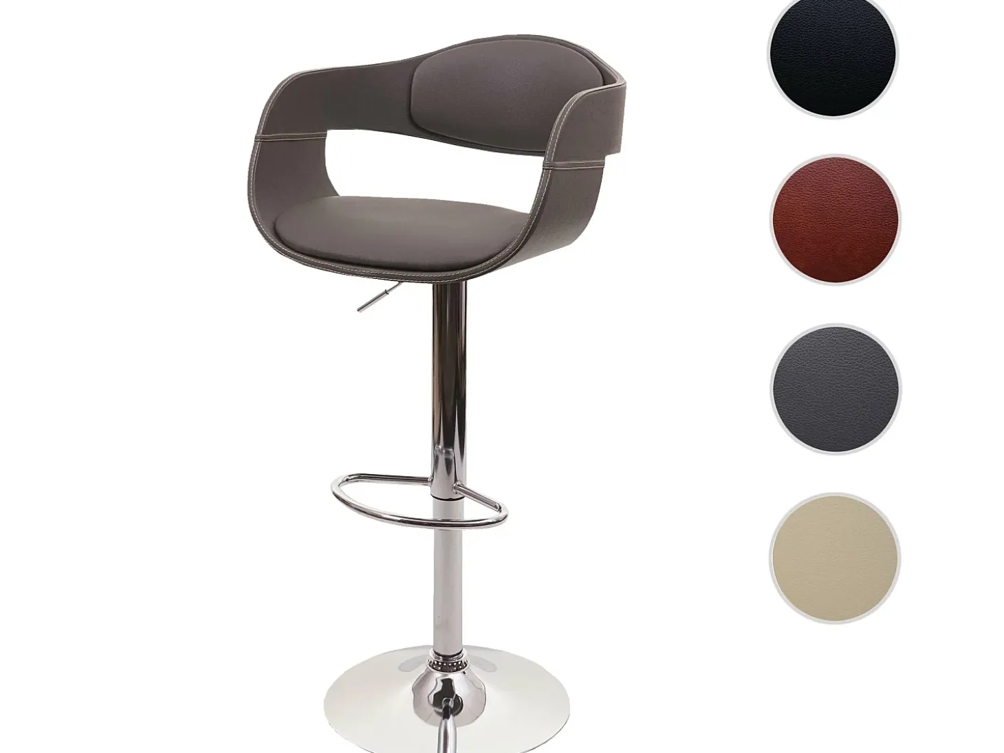 Taburete de bar MCW-A47b, gris mate