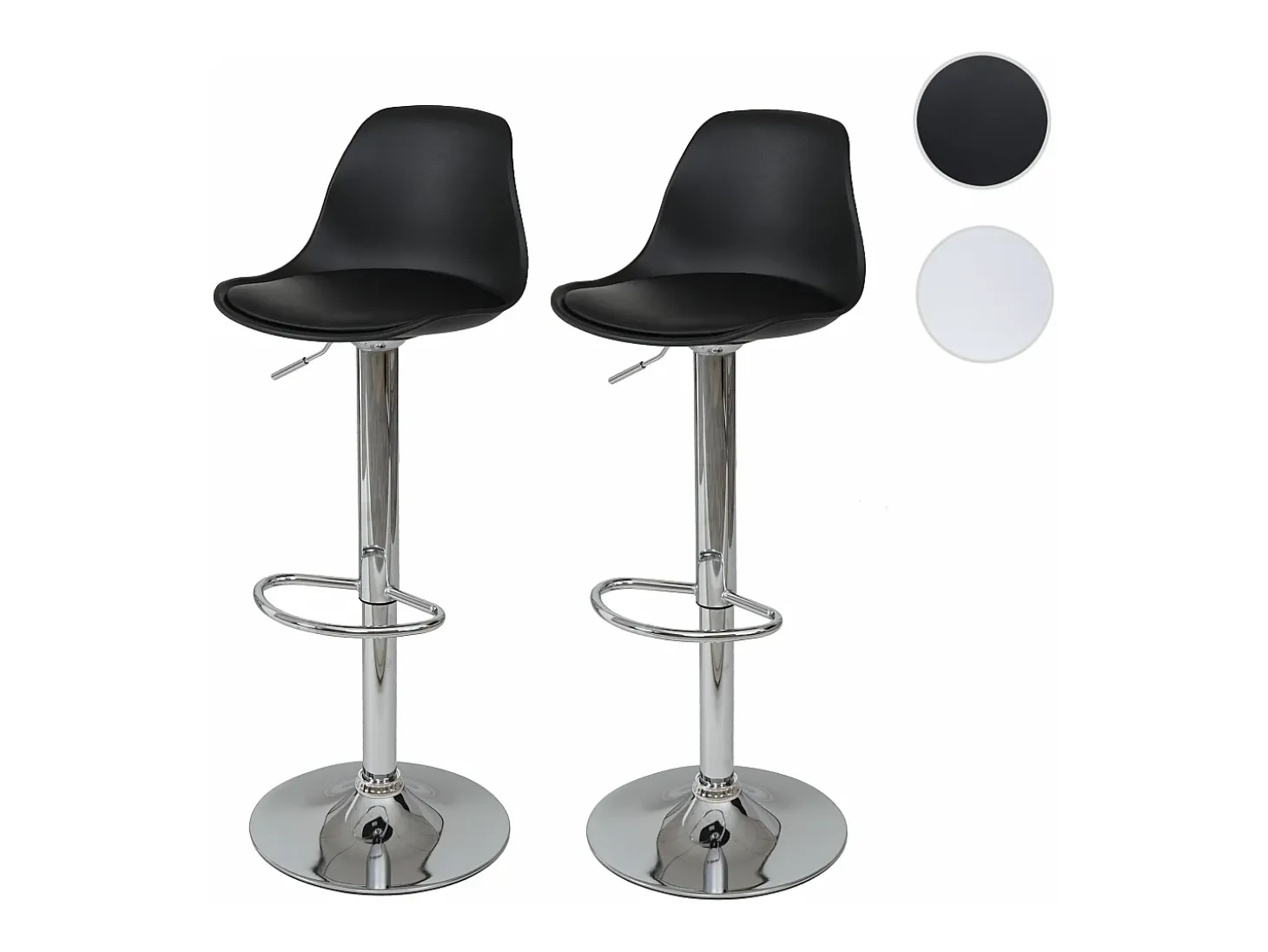 Taburete de bar MCW-B14 (juego de 2), negro