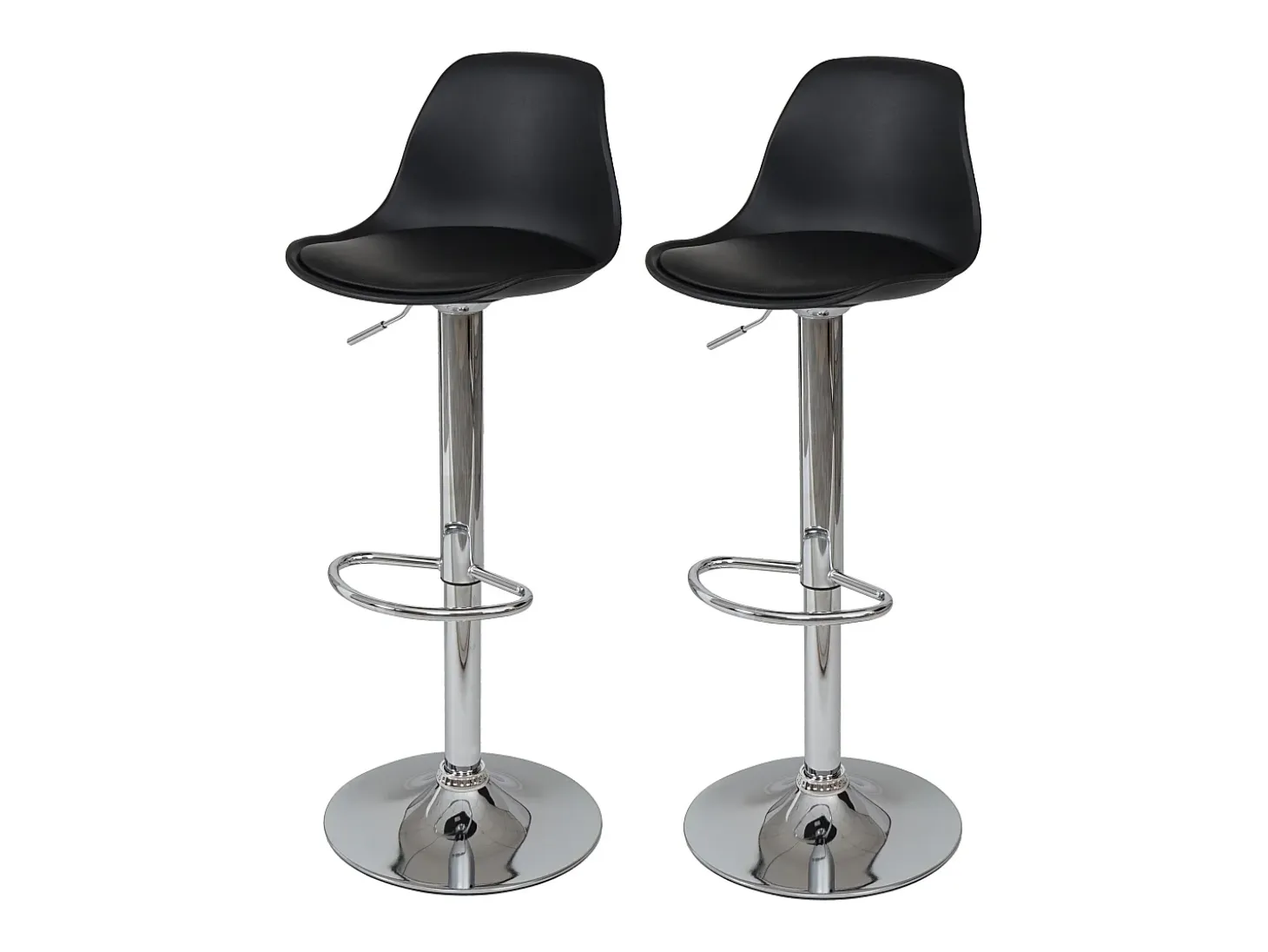 Taburete de bar MCW-B14 (juego de 2), negro