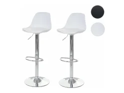 Taburete de bar MCW-B14 (juego de 2), blanco