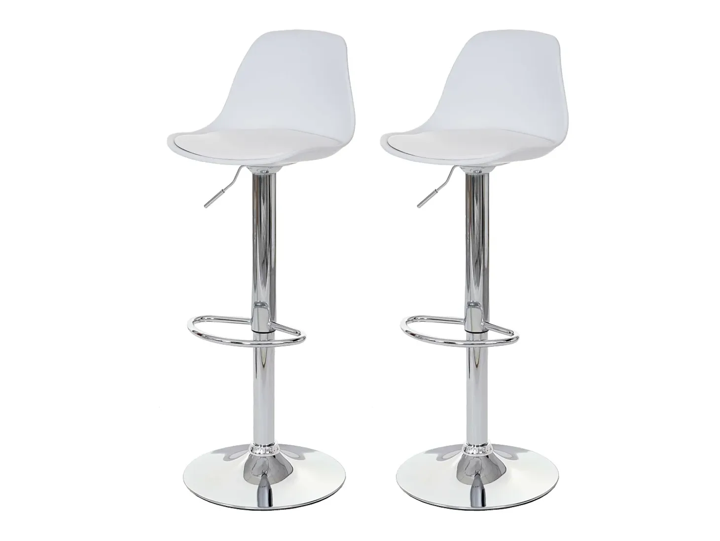 Taburete de bar MCW-B14 (juego de 2), blanco