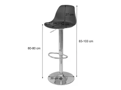 Taburete de bar MCW-B14 (juego de 2), blanco