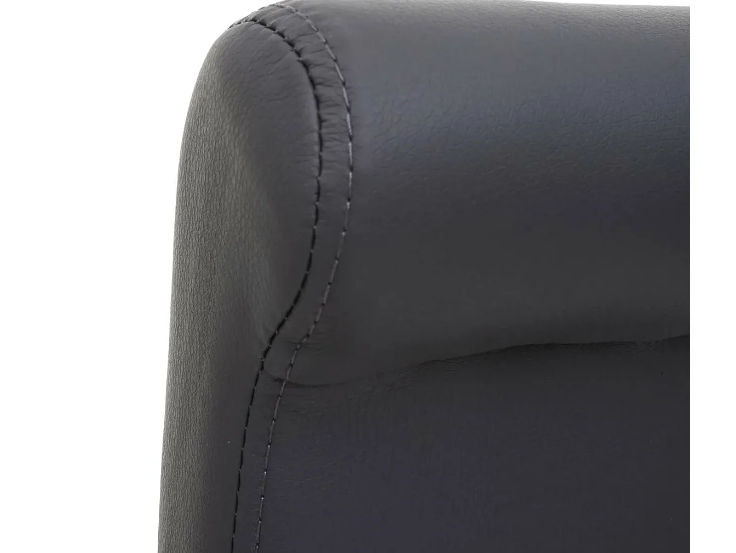 Taburete de bar MCW-C33, gris mate, patas claras, imitación de cuero