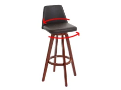 Taburete de bar MCW-C43 (juego de 2), marrón