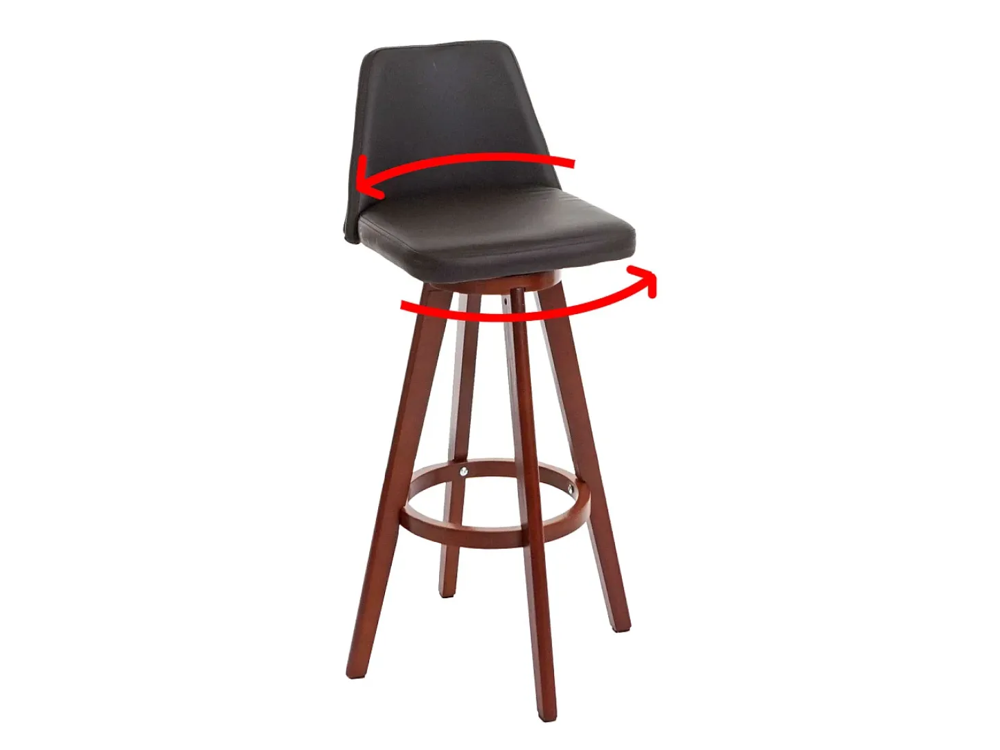 Taburete de bar MCW-C43 (juego de 2), marrón