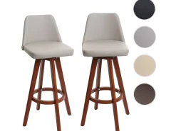 Taburete de bar MCW-C43 (juego de 2), taupe