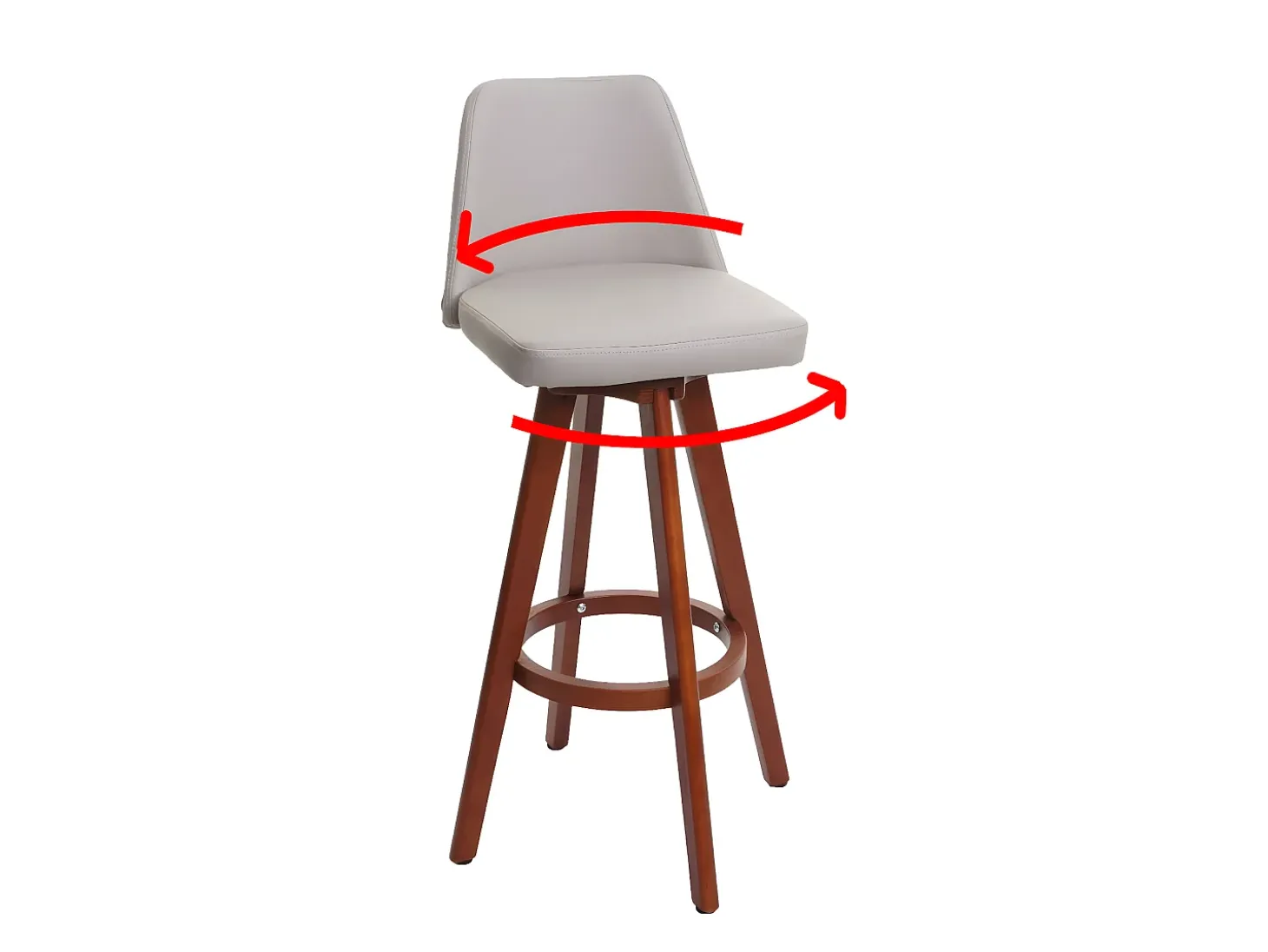 Taburete de bar MCW-C43 (juego de 2), taupe