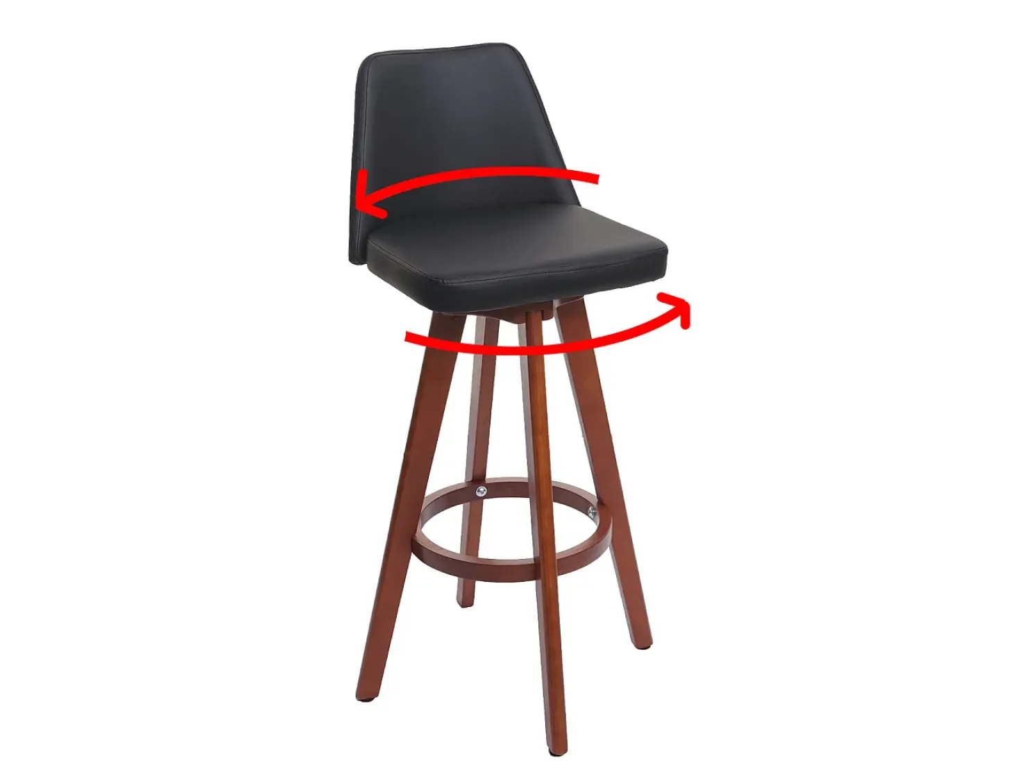 Taburete de bar MCW-C43 (juego de 2), negro