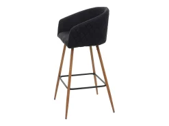Taburete de bar MCW-D72 (juego de 2), tela/textil, gris antracita