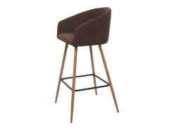 Taburete de bar MCW-D72 (juego de 2), tela/textil, marrón