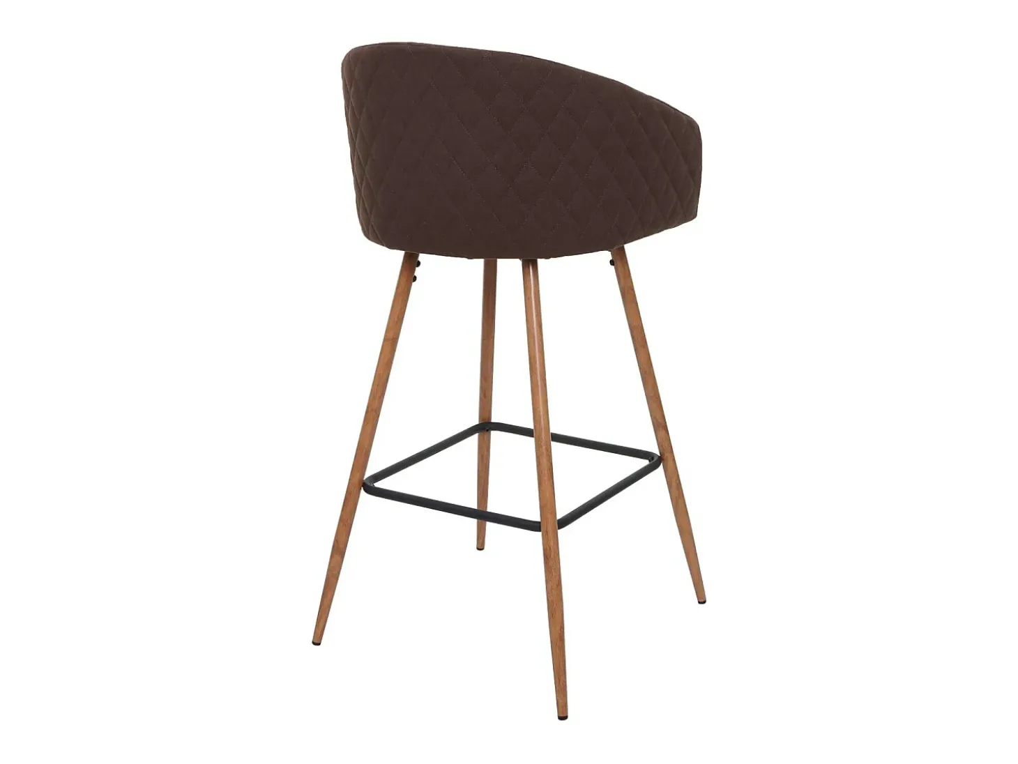 Taburete de bar MCW-D72 (juego de 2), tela/textil, marrón