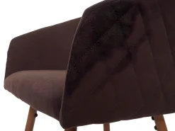 Taburete de bar MCW-D72 (juego de 2), tela/textil, marrón