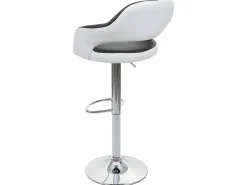 Taburete de bar MCW-F16, blanco-negro