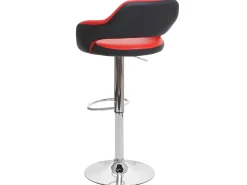 Taburete de bar MCW-F16 (juego de 2), rojo-negro