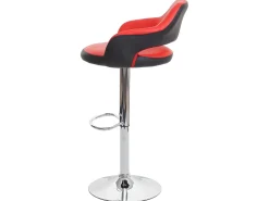 Taburete de bar MCW-F16 (juego de 2), rojo-negro