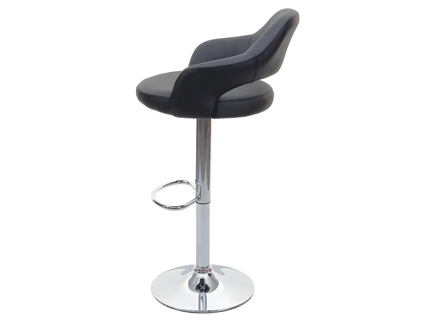 Taburete de bar MCW-F16 (juego de 2), gris-negro