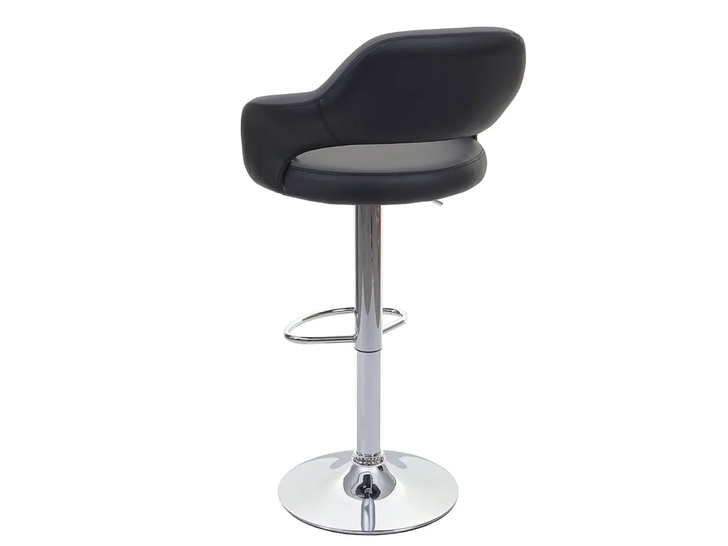 Taburete de bar MCW-F16 (juego de 2), gris-negro