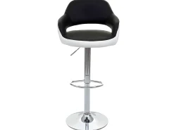 Taburete de bar MCW-F16 (juego de 2), blanco-negro