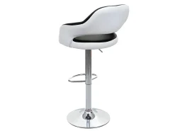 Taburete de bar MCW-F16 (juego de 2), blanco-negro