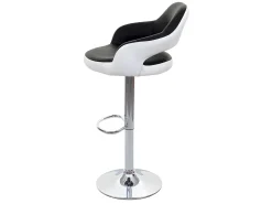 Taburete de bar MCW-F16 (juego de 2), blanco-negro