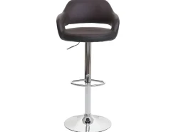 Taburete de bar MCW-F16 (juego de 2), marrón-negro
