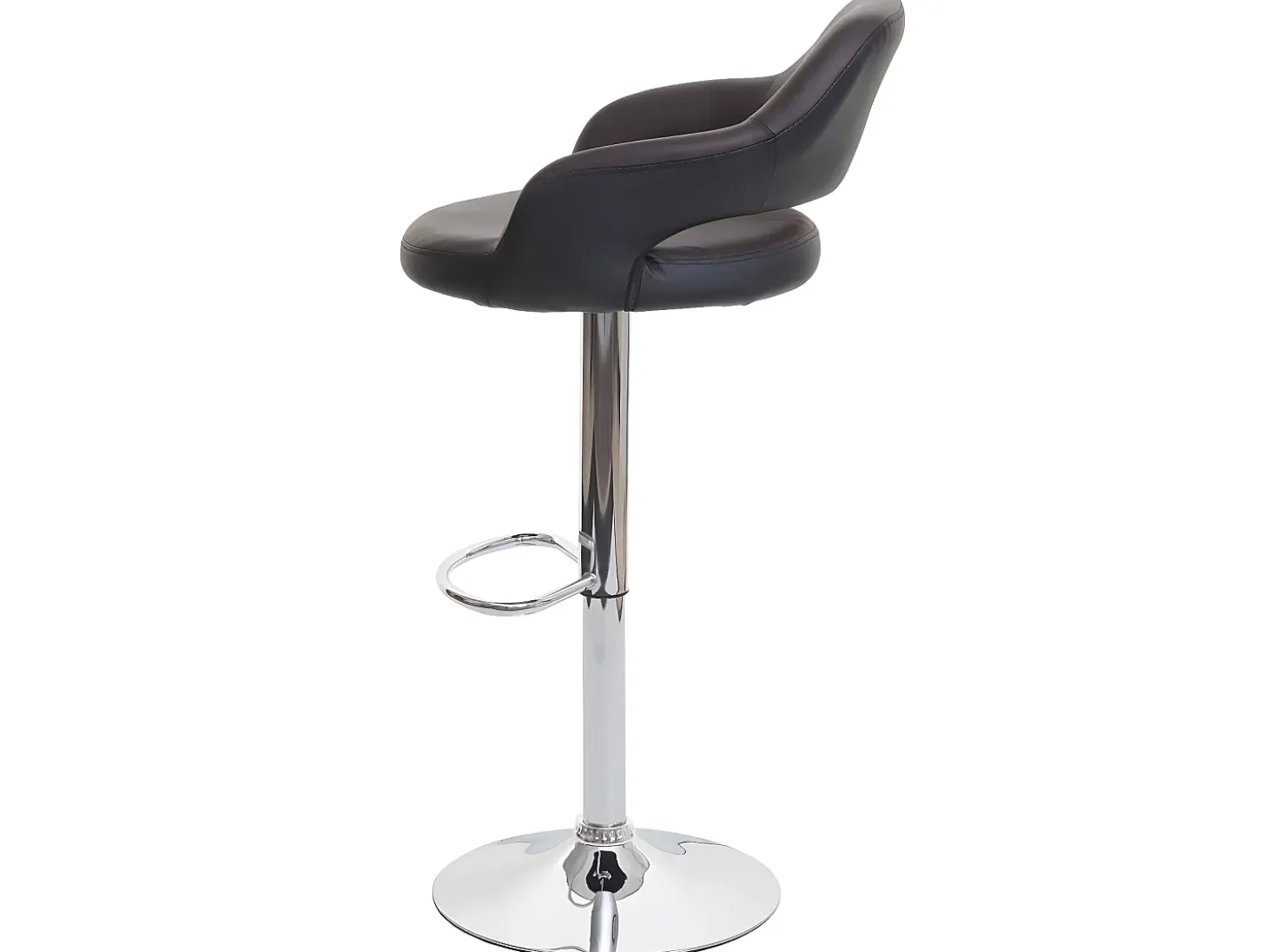 Taburete de bar MCW-F16 (juego de 2), marrón-negro