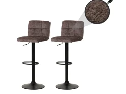Taburete de bar MCW-G87 (juego de 2), marrón