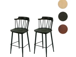 Taburete de bar MCW-G69b (set de 2), antracita