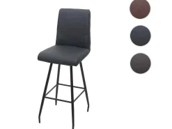 Taburete de bar MCW-H72, gris oscuro